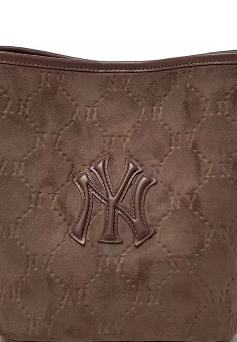 Monogram Suede Bucket Bag - NY Brown