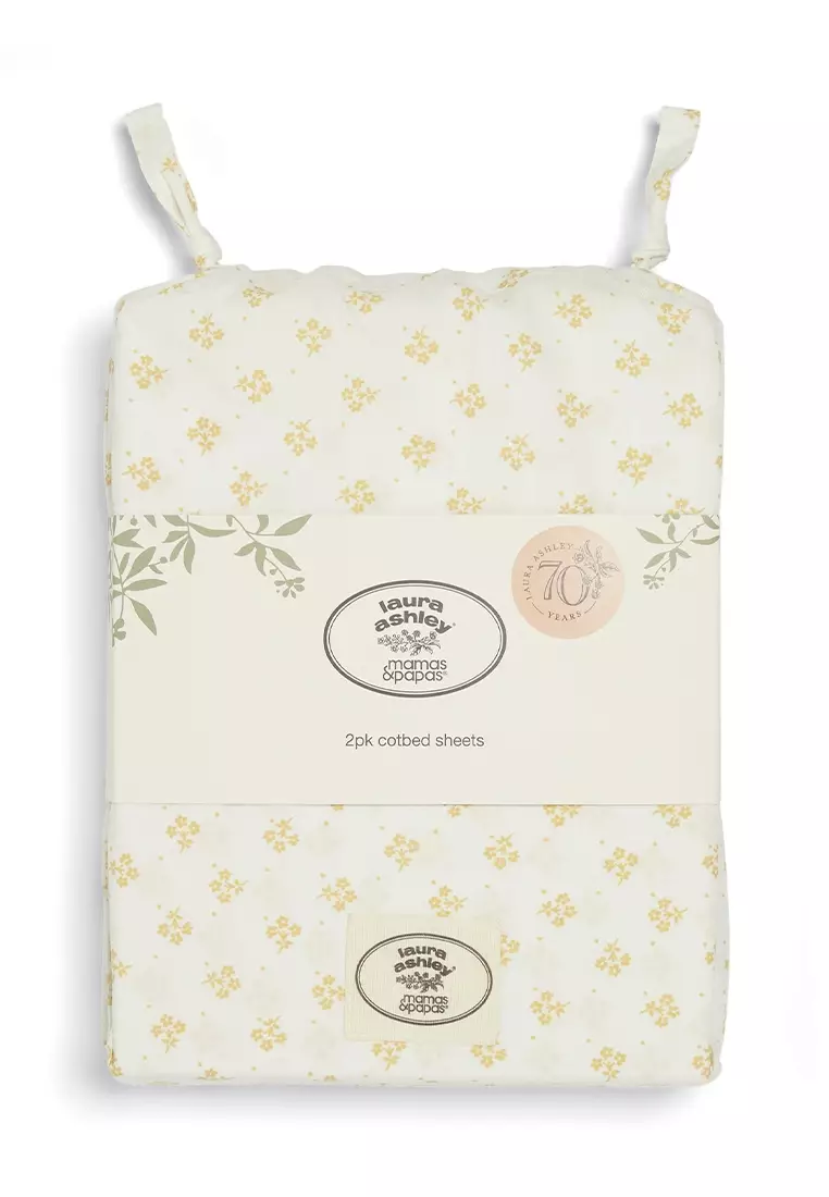 Buy Mamas and Papas Laura Ashley Fitted Sheets In Gingham 2 Pack