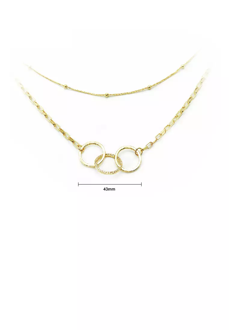 Buy Glamorousky Fashion Temperament Plated Gold Geometric Circle