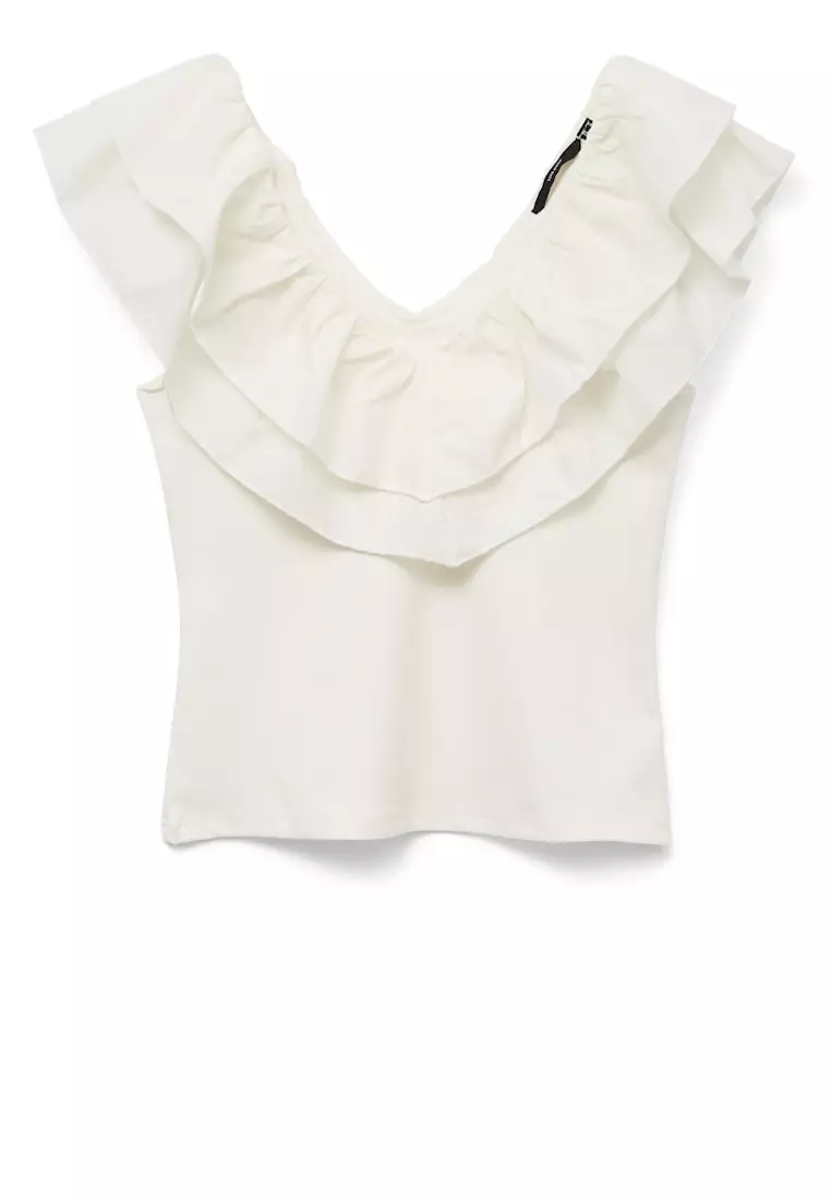 Sleeveless Frill Top