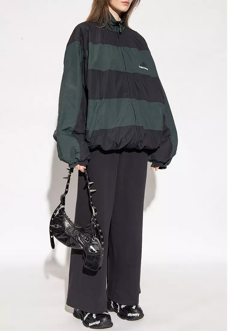 Triple S Logotype女裝休閒鞋(黑色,白色)