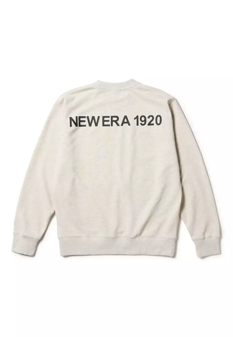 NE 1920 Wordmark Oatmilk Crew Neck Sweatshirt