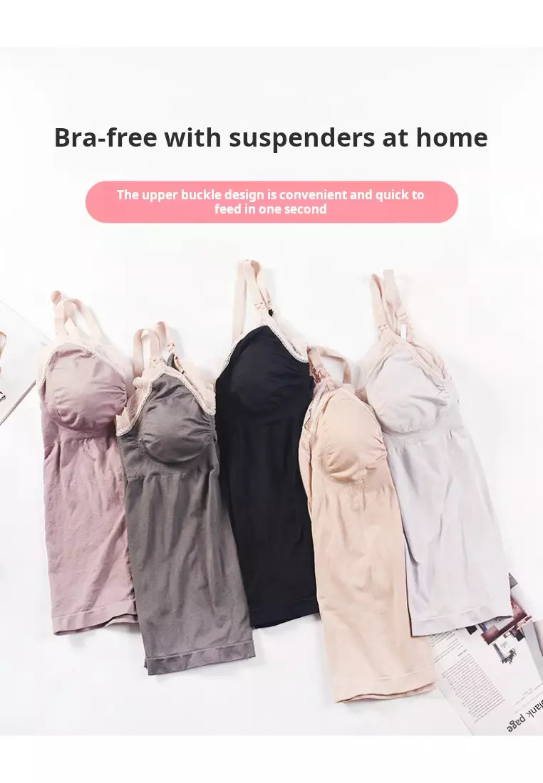 Unbuttoned Seamless Maternity Nursing Tank Top Bra