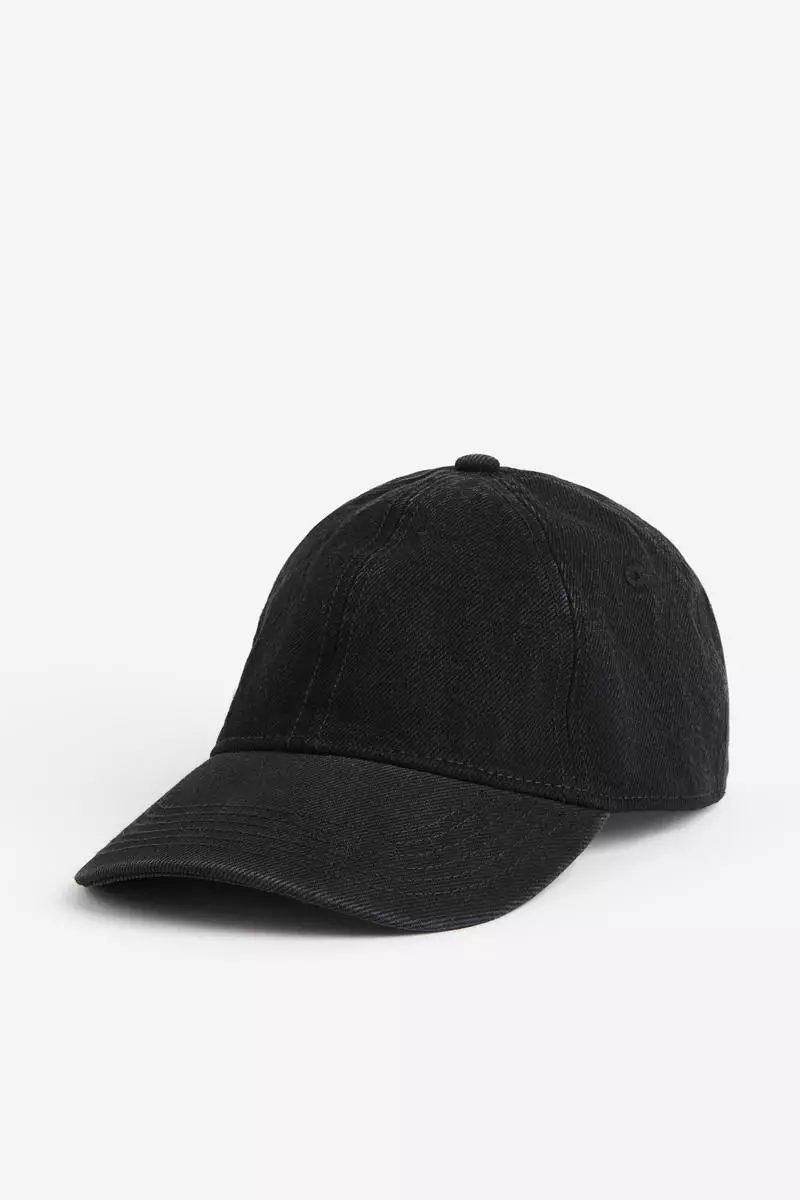 Washed-look denim cap