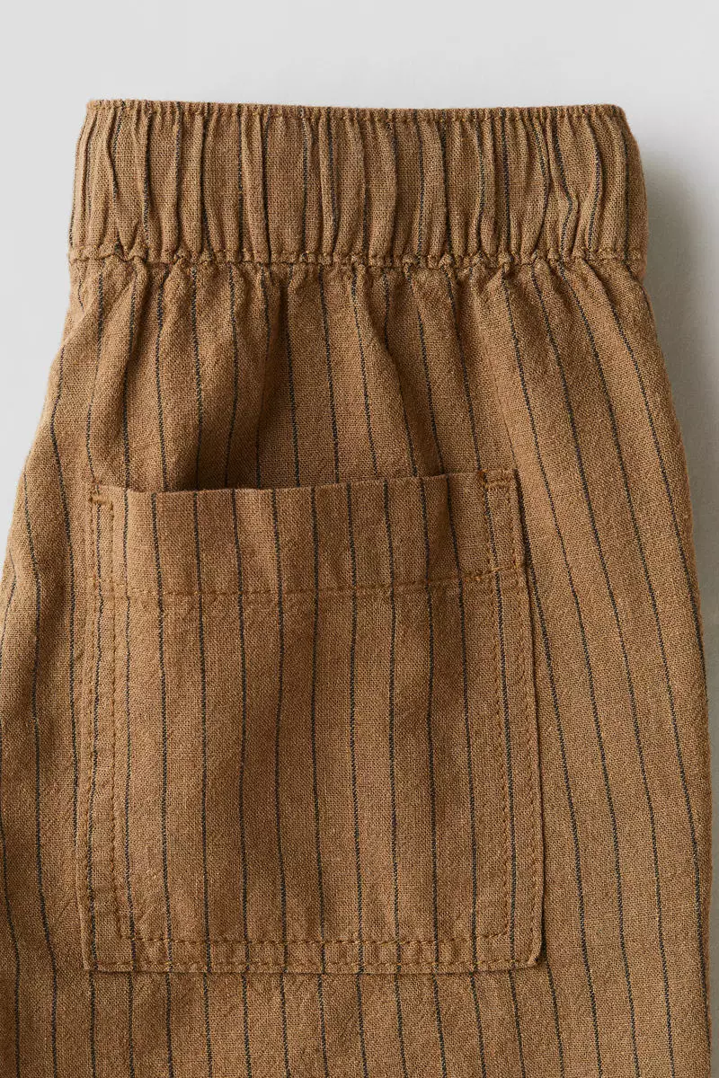 Linen-blend shorts