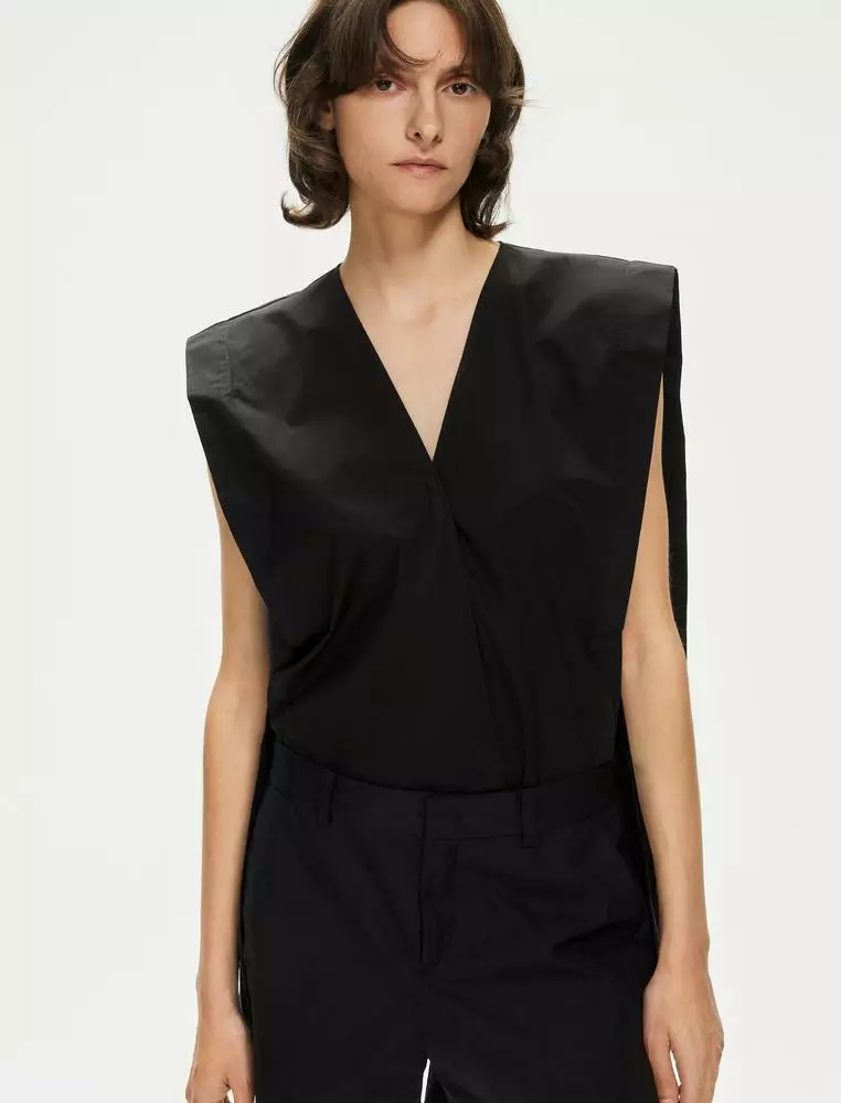 JNBY Women's V-Neck Sleeveless Short Jumpsuit