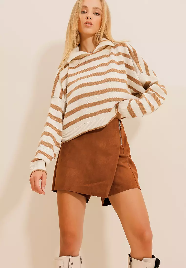 Striped Crop Sweater