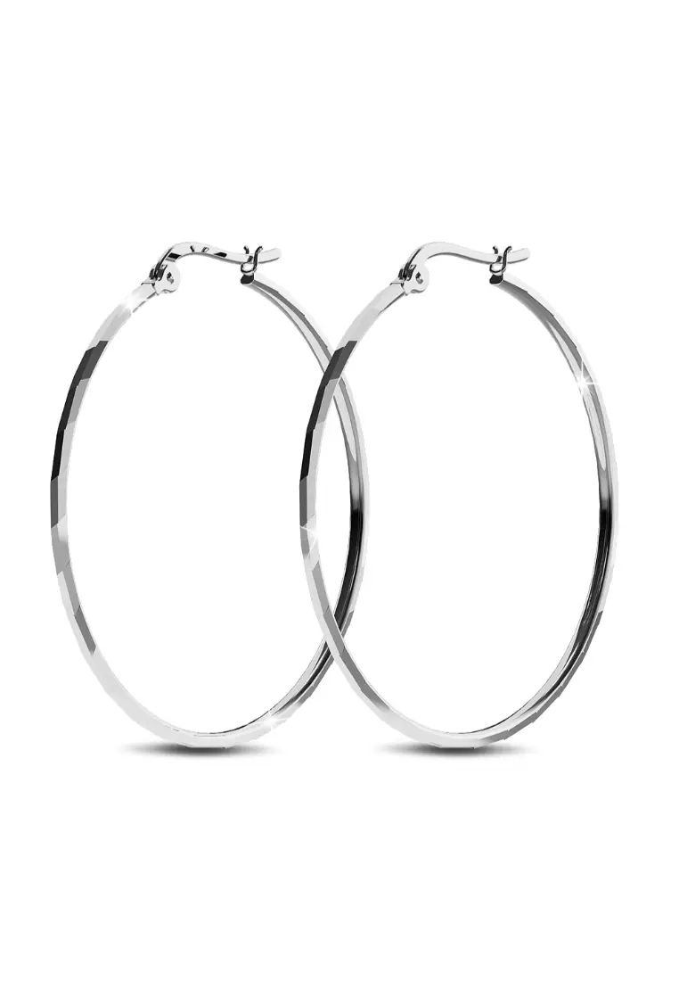 Solid 925 Sterling Silver Sophia Hoop Earrings