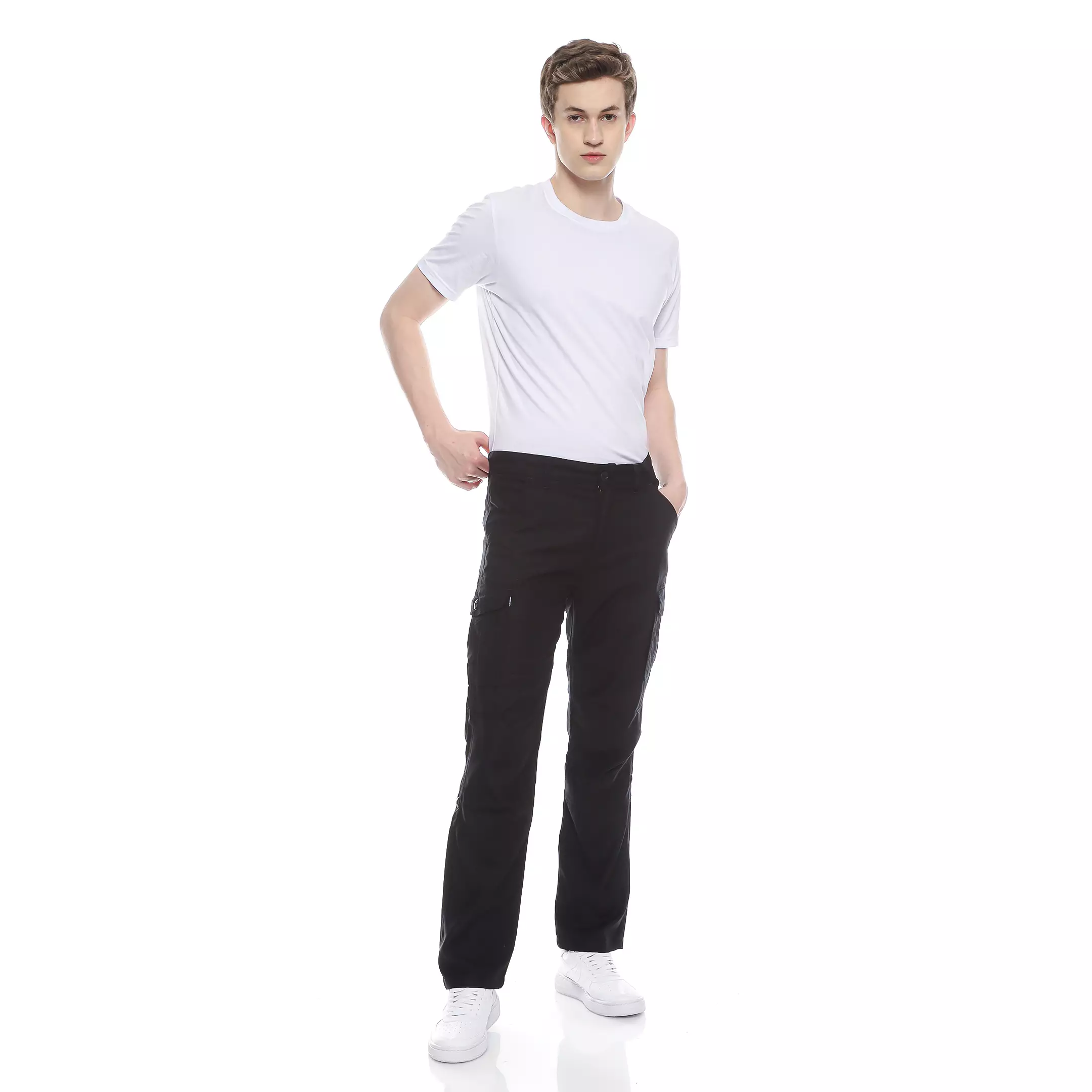 Cargo Long Pants - Cotton Drill Black