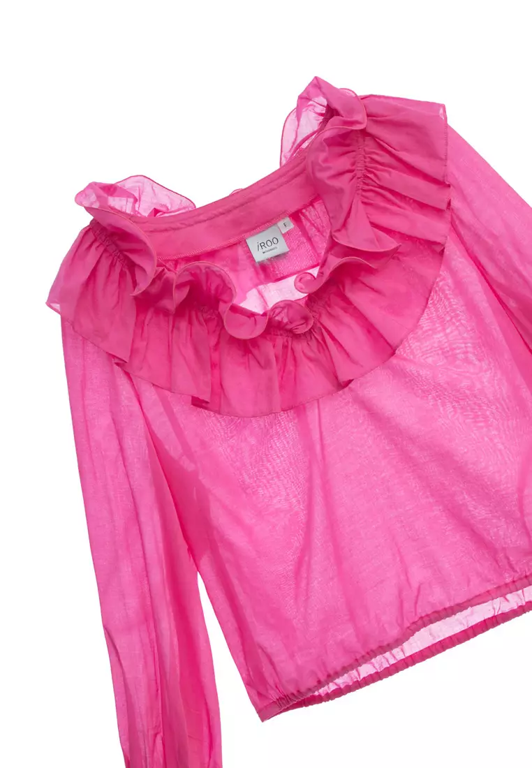 Buy iROO Long Sleeve Ruffle Top 2025 Online ZALORA Philippines