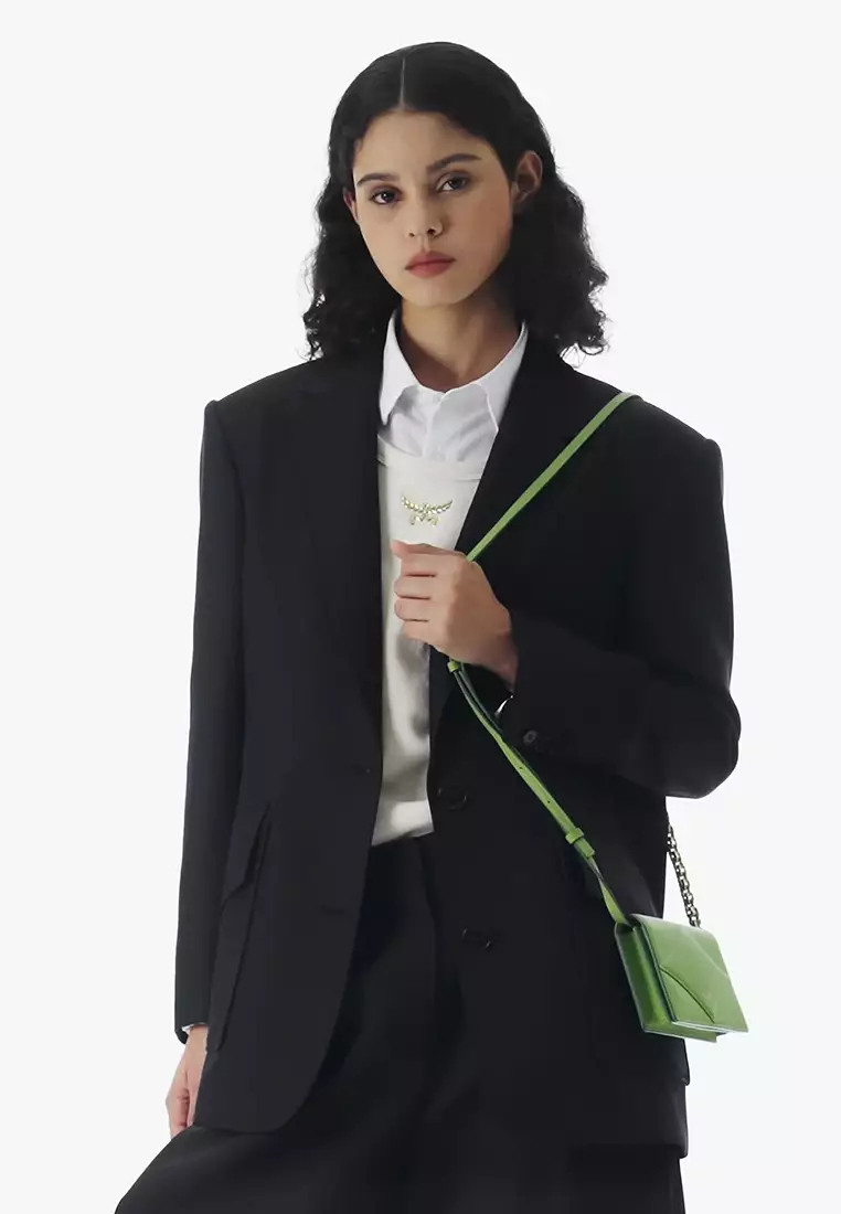 Diamond Chain Wallet in Calf Leather