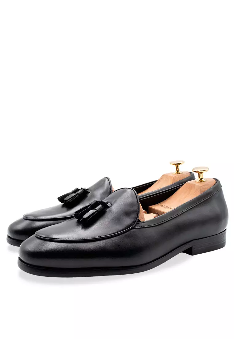 Esquel Black Belgian Tassel Loafer