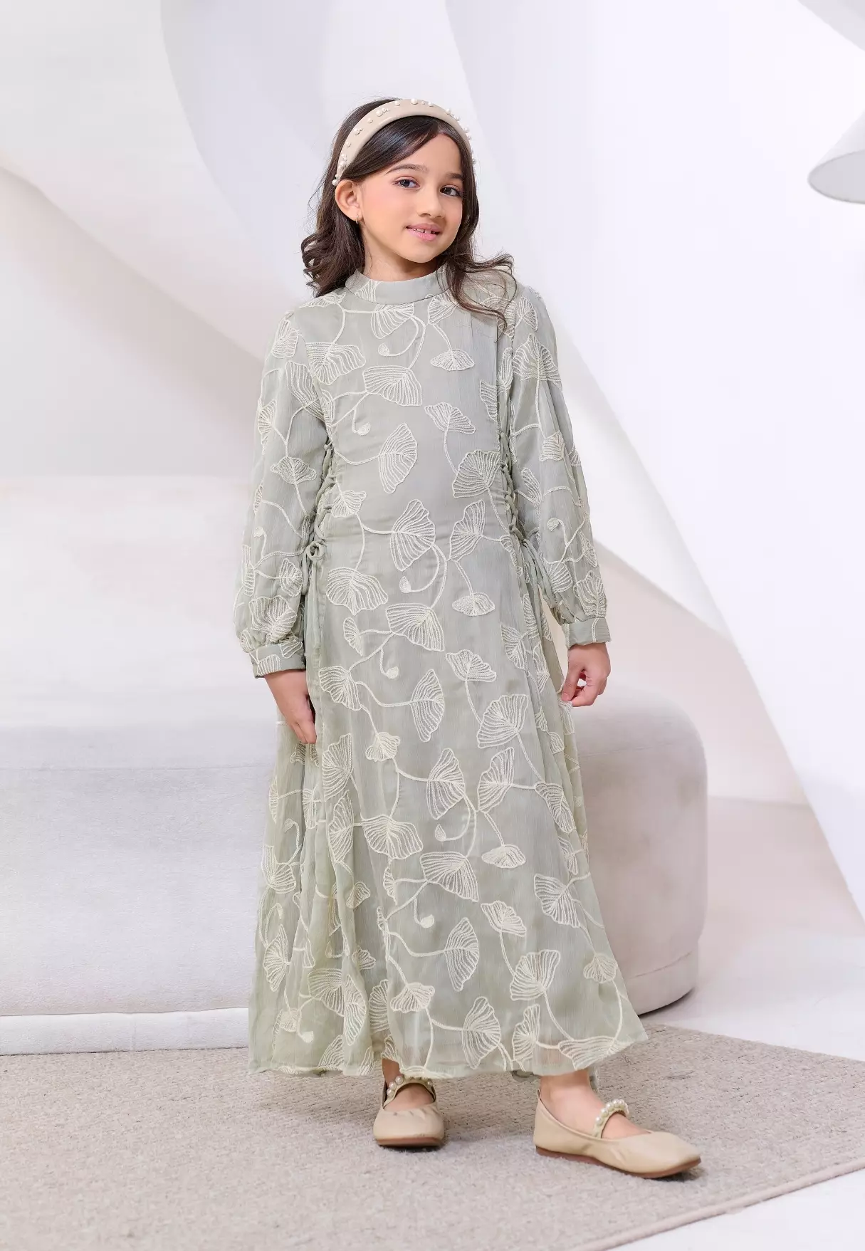 Zakiyya Dress - Sage Kids