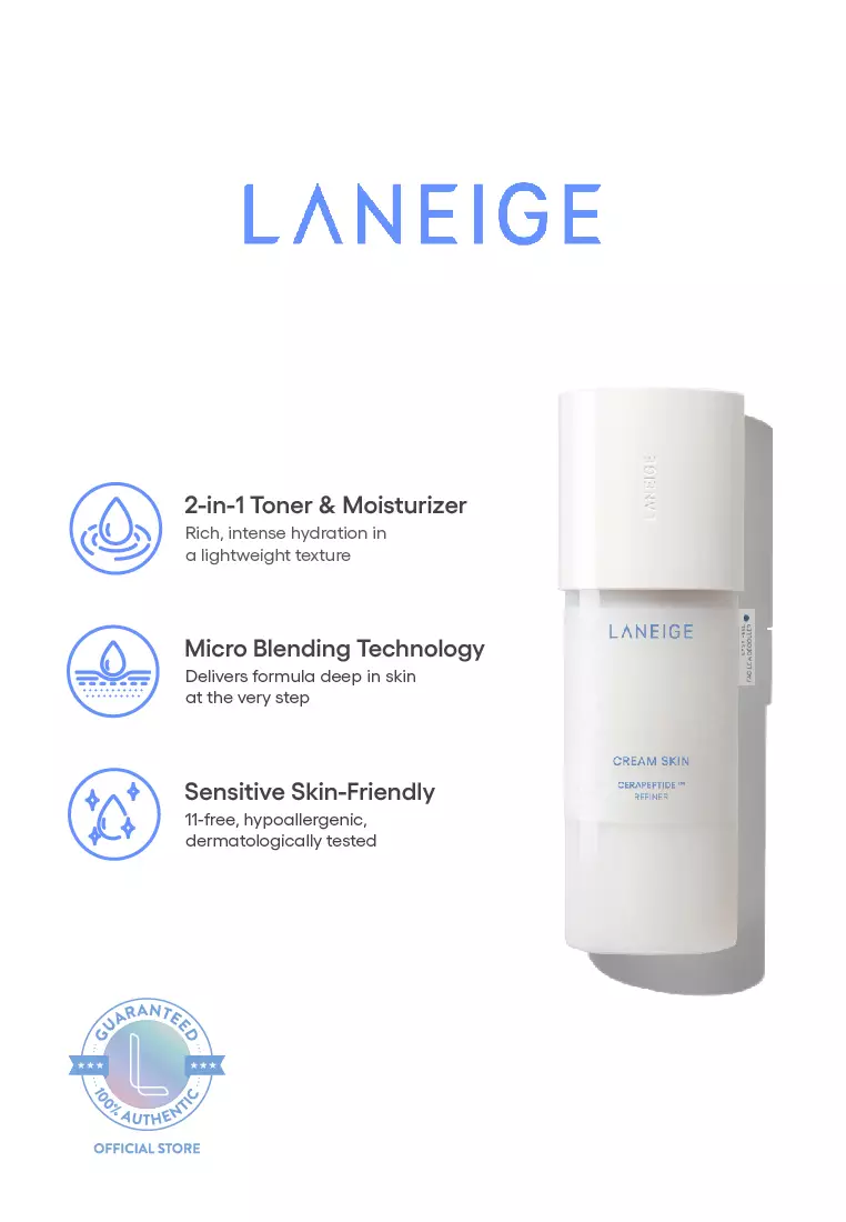 Buy Laneige (12.12) LANEIGE Cream Skin Refiner 170ml Duo Set 2024 Online |  ZALORA