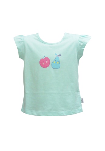 Curiosity Fashion green Curiosity Fruits Round Neck T-Shirt for Girls with UV Protection 9CF9FKA4354F9DGS_1