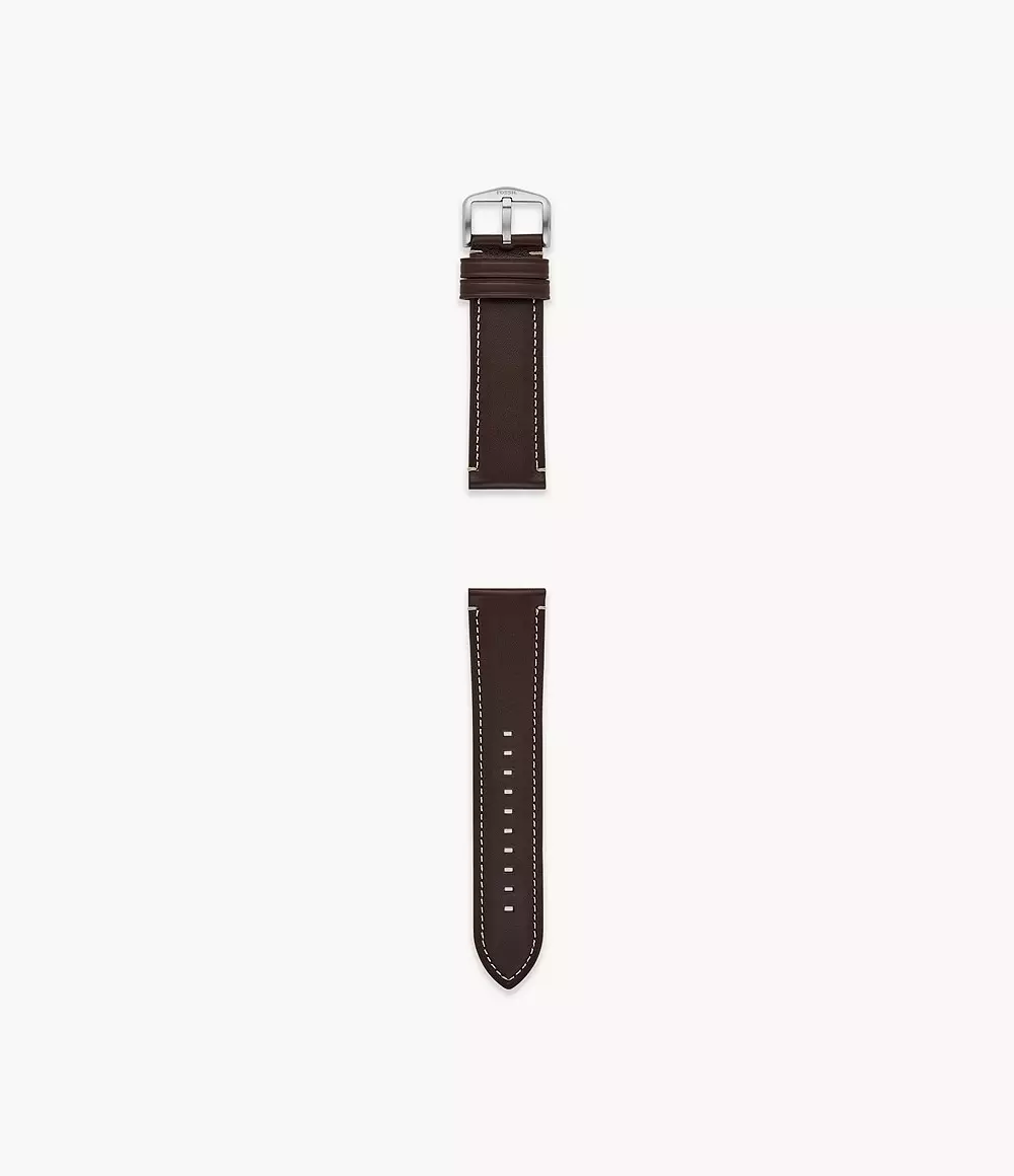 Fossil Strap Bar Brown Leather Jam Pria 24MM S241096