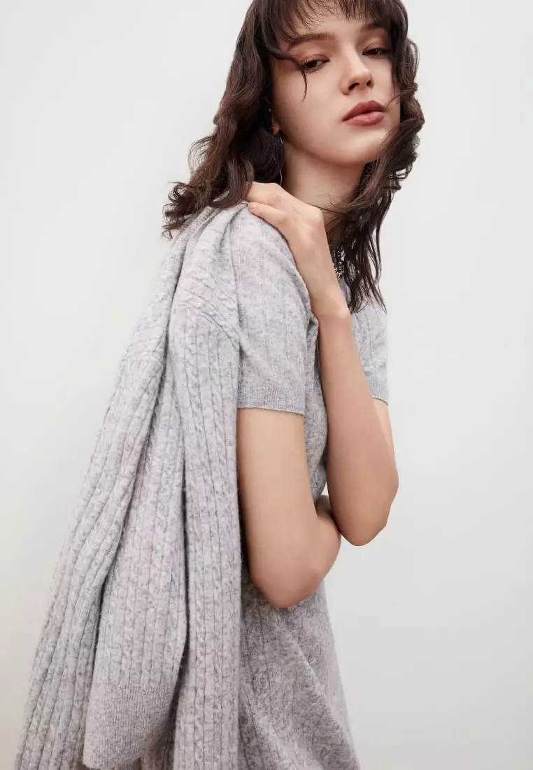 G2000 Cable Cropped Cardigan