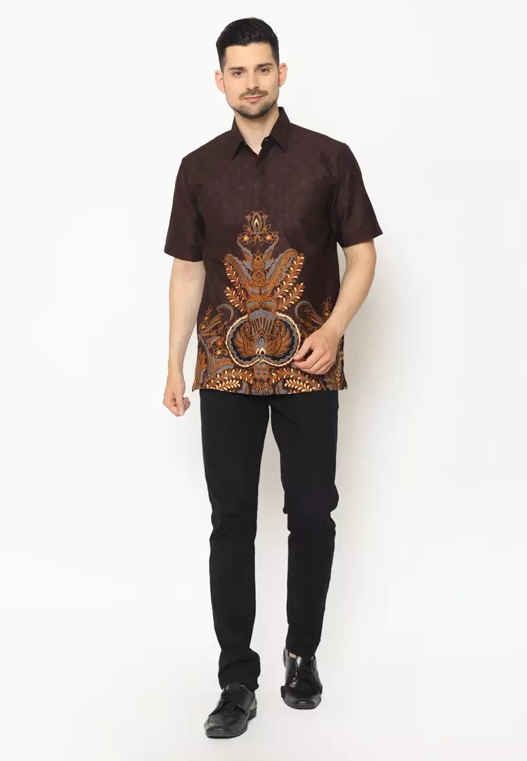 Hadinata Batik Pria Kemeja Pendek Fajri Fara