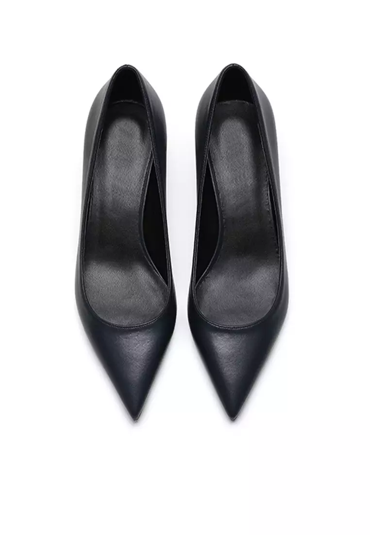 5CM Uniform Pointed Mid Heel Shoes HZL151