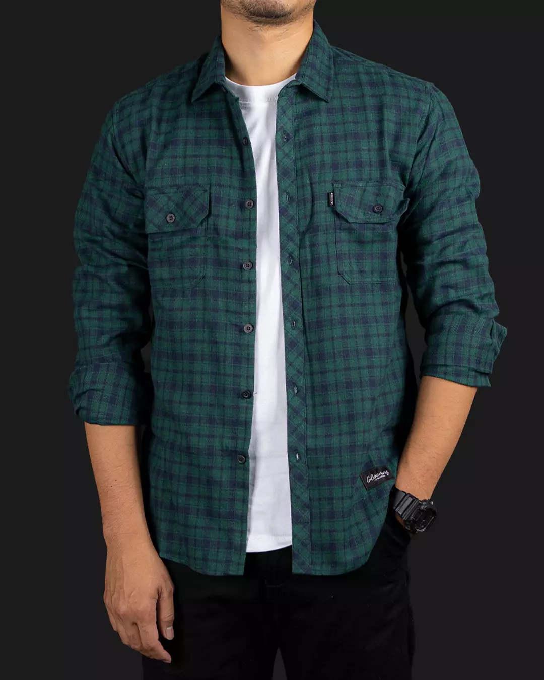 Kemeja Flanel Panjang S-Follag Unisex