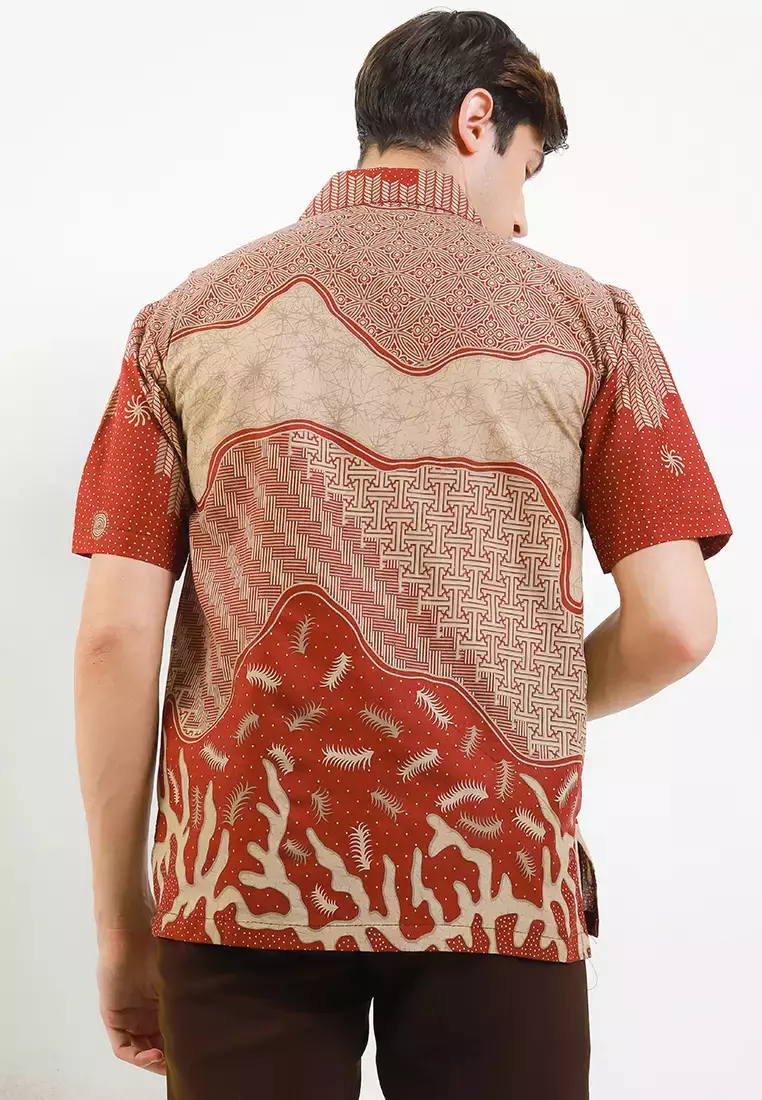 Evans Kemeja Batik Premium Pria Casual Modern Lengan Pendek