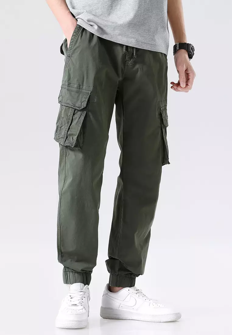 機能風口袋工裝長褲 GJL695