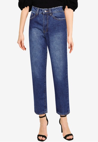 MISSGUIDED blue Petite Riot Mom Jeans 88826AADAB98D2GS_1
