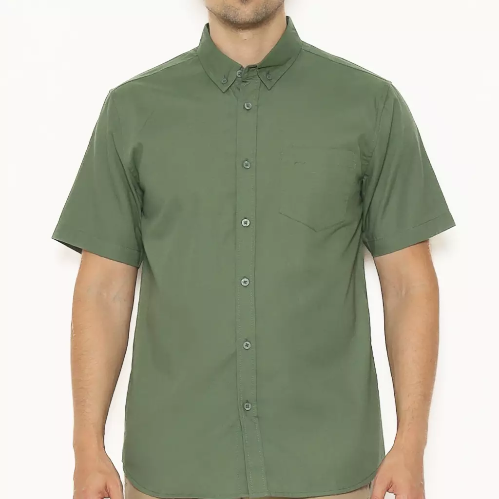 AMK Kemeja Pria Lengan Pendek SHS KAZUKI S/S Green