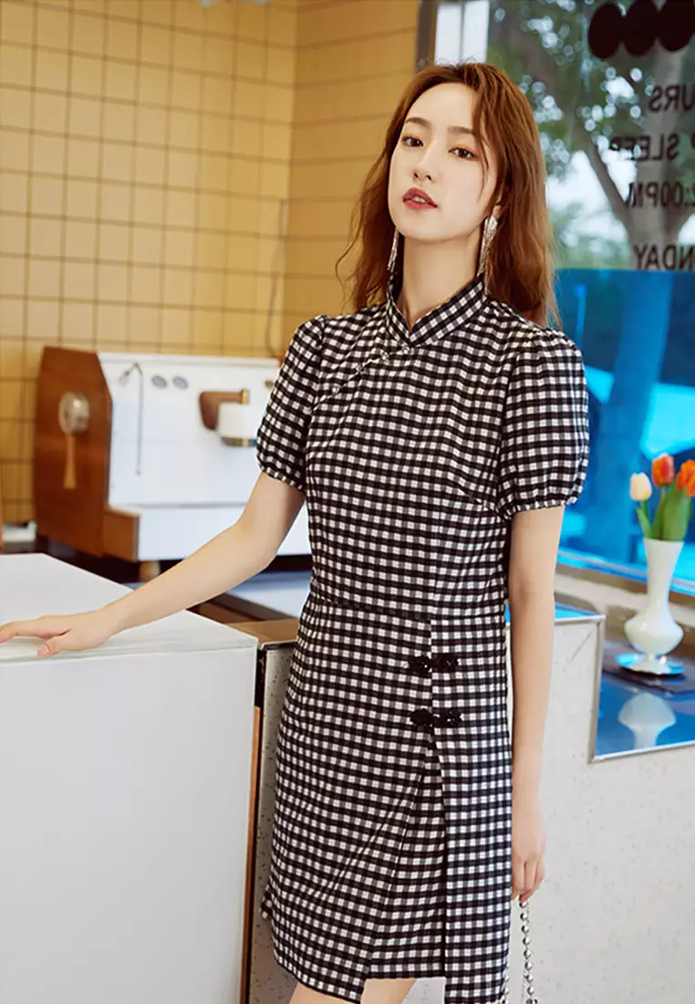 Checkered cheongsam 2025