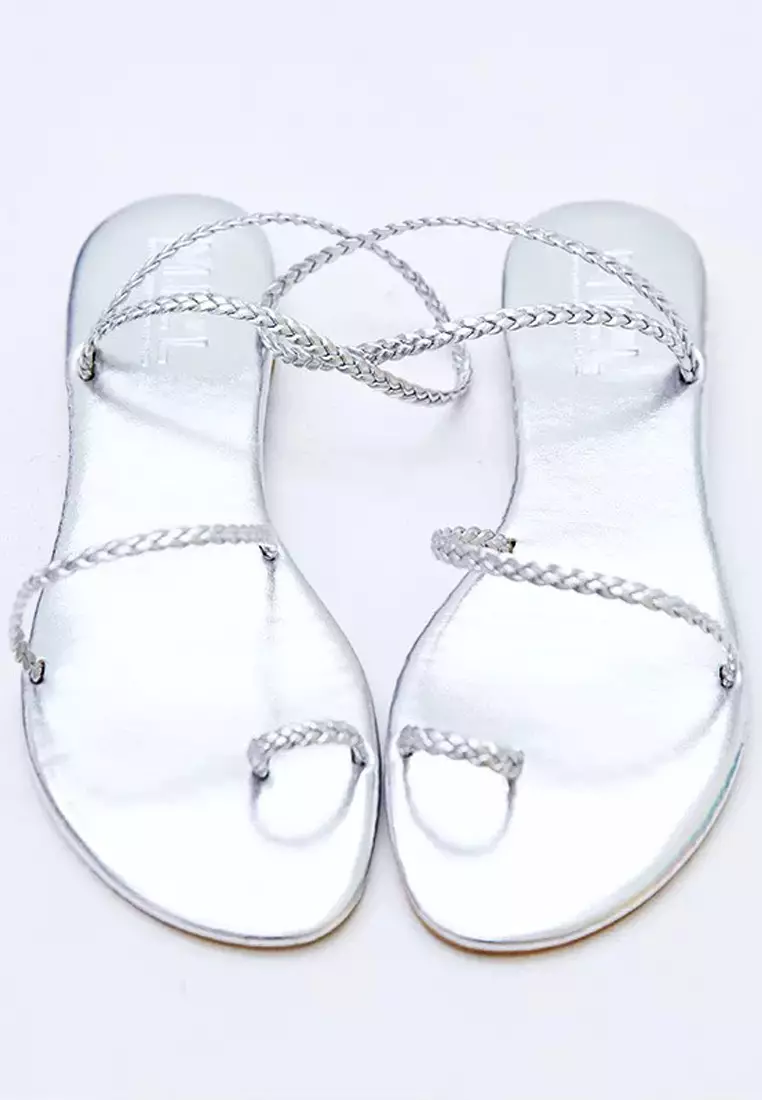 Cheap silver flat sandals new arrivals