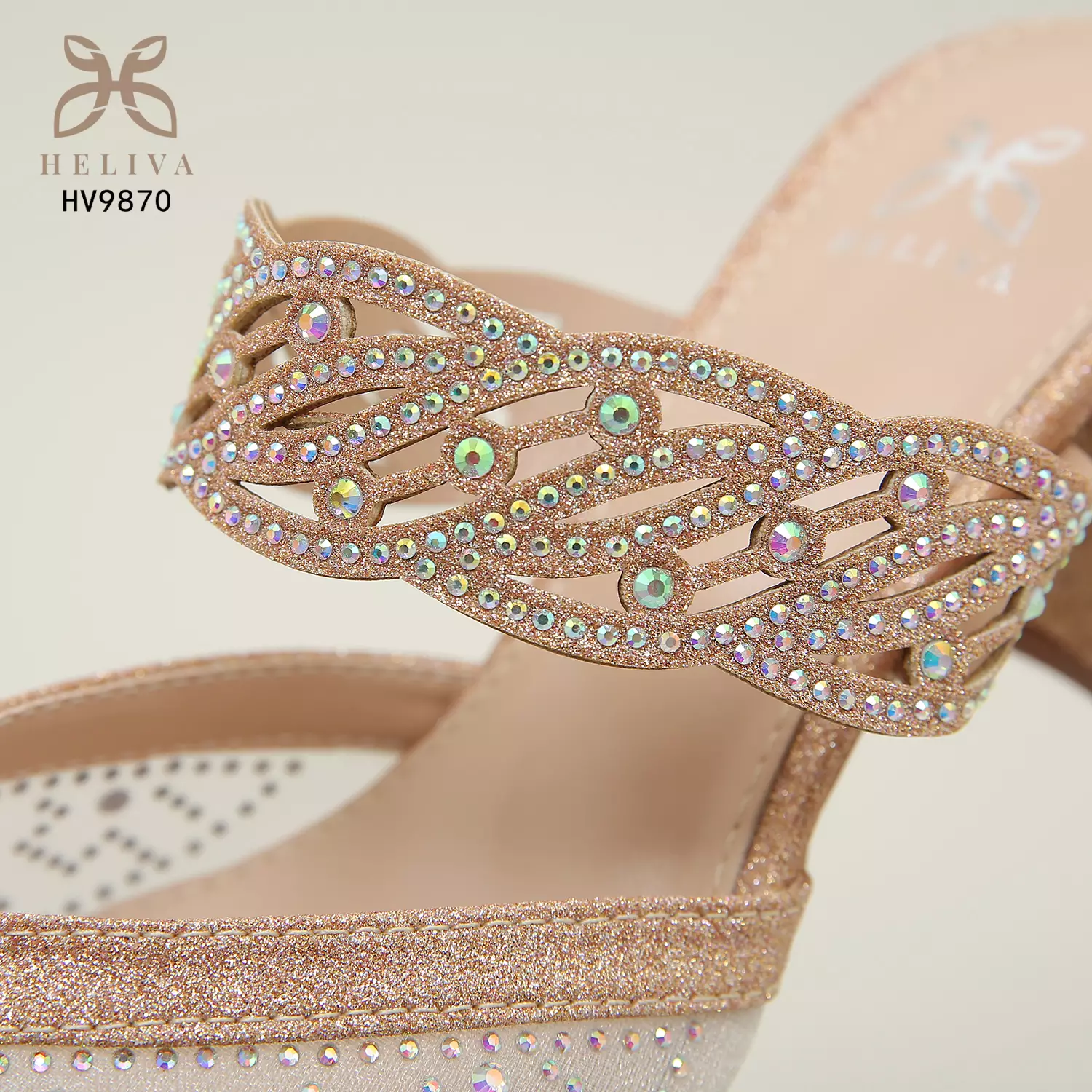 Heliva Esty High Heels Glitter Pointed Shoes Semi Transparent