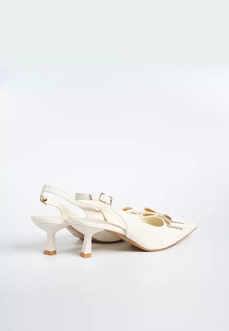Winnie  Bow Flared Heels