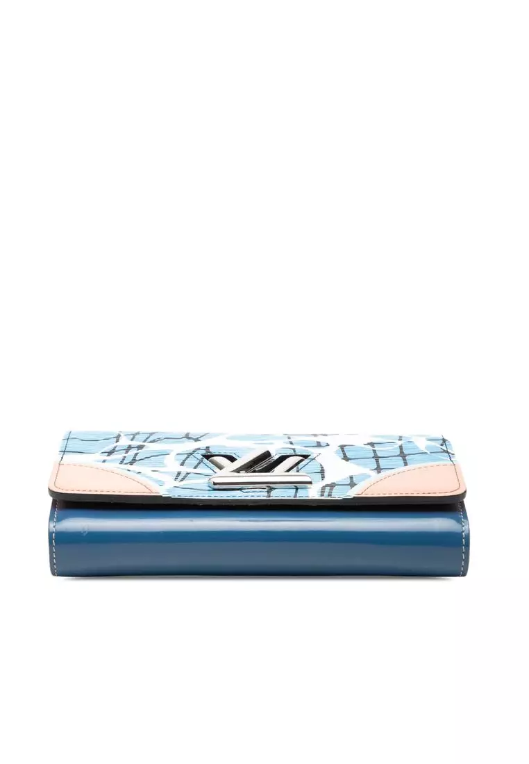 Pre-Loved Louis Vuitton Epi Aqua Twist Wallet On Chain