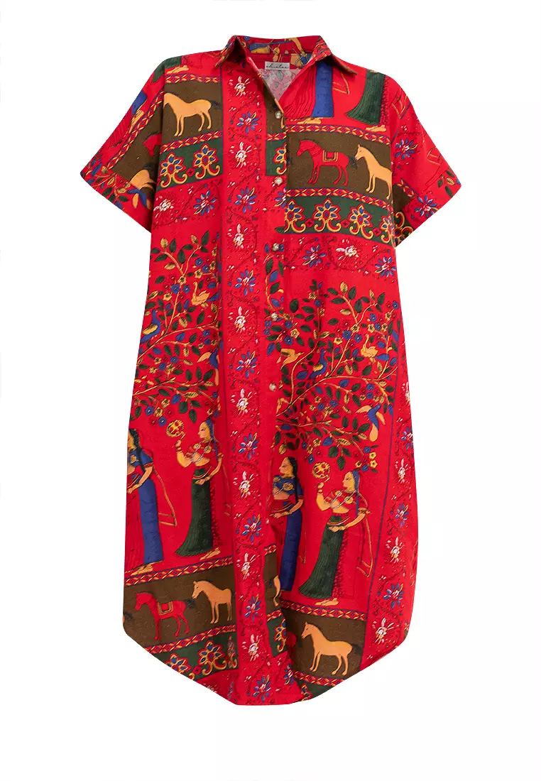 Erin Egyptian Print Dress