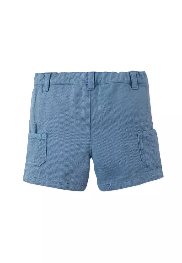 Baby Josh Fine Twill Bermuda Shorts With Patch Pockets