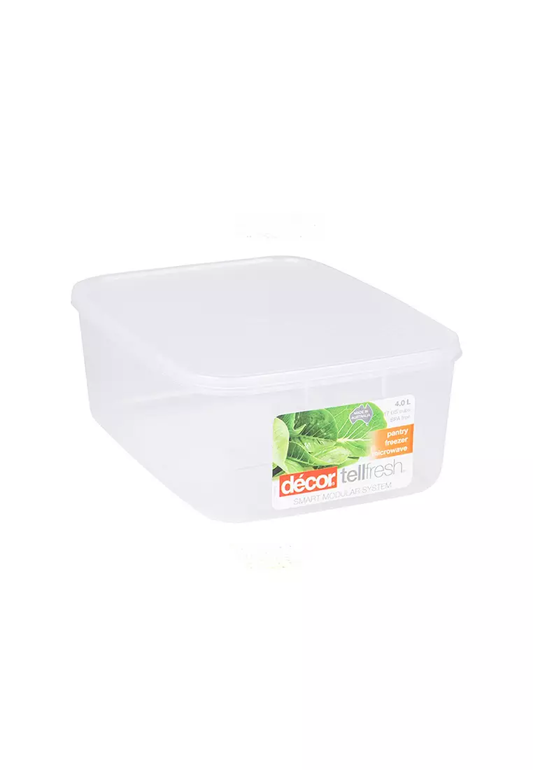 Decor Tellfresh Cereal Container, 3L, Clear