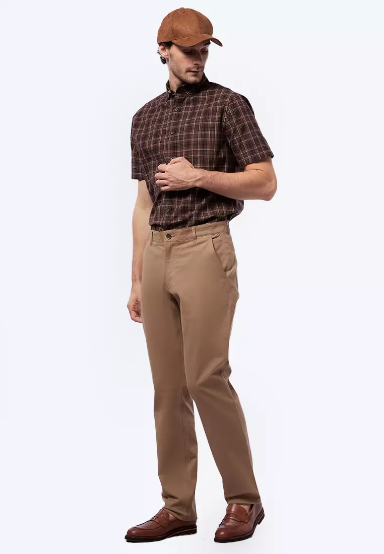 Basic Slim Straight Chinos Pants