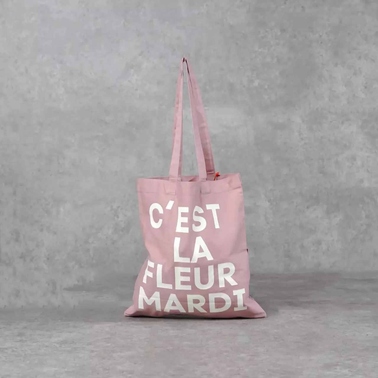 Tas MARDI MERCREDI FLOWER WHITE MAUVE PINK CANVAS TOTE BAG 100% ORIGINAL