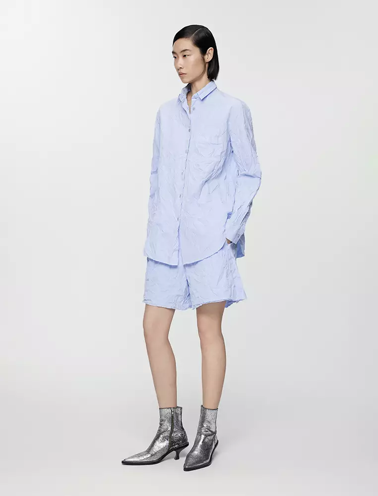 Striped Loose Fit Long Sleeve Shirt