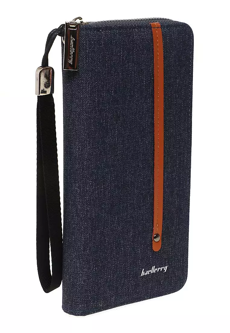 Dompet Panjang Wanita Long Wallet Many Slot Material Jeans Denim ORIGINAL