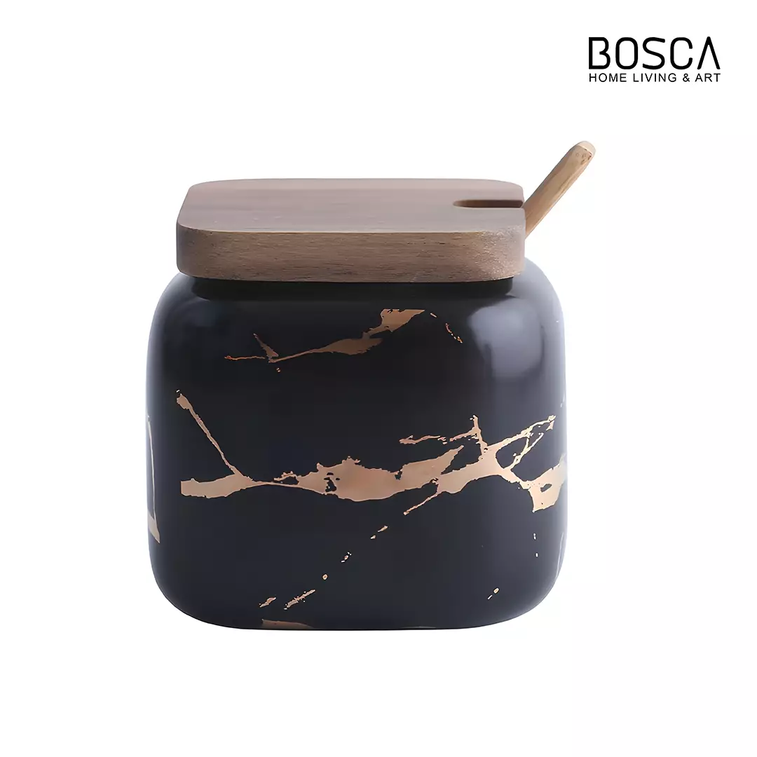 Jual Bosca Living Bianco Kitchen Seasoning Box Oil Bottle Tempat Bumbu Marble Jar Minyak