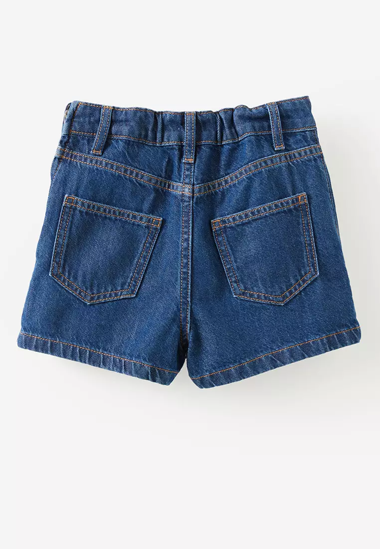 Pleat Front Denim Skort