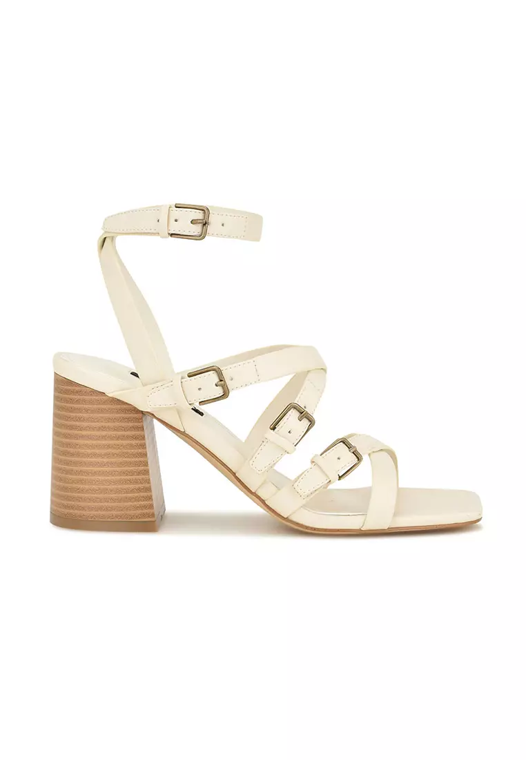 Discount on Nine West  shoes - SKU: Karrly3 Ankle Strap Heeled Sandals  Ivory