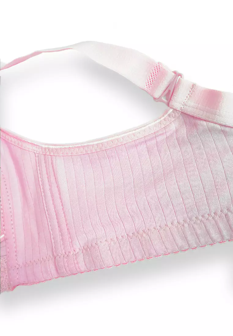 Pink Front Snap Wireless Nursing Bra