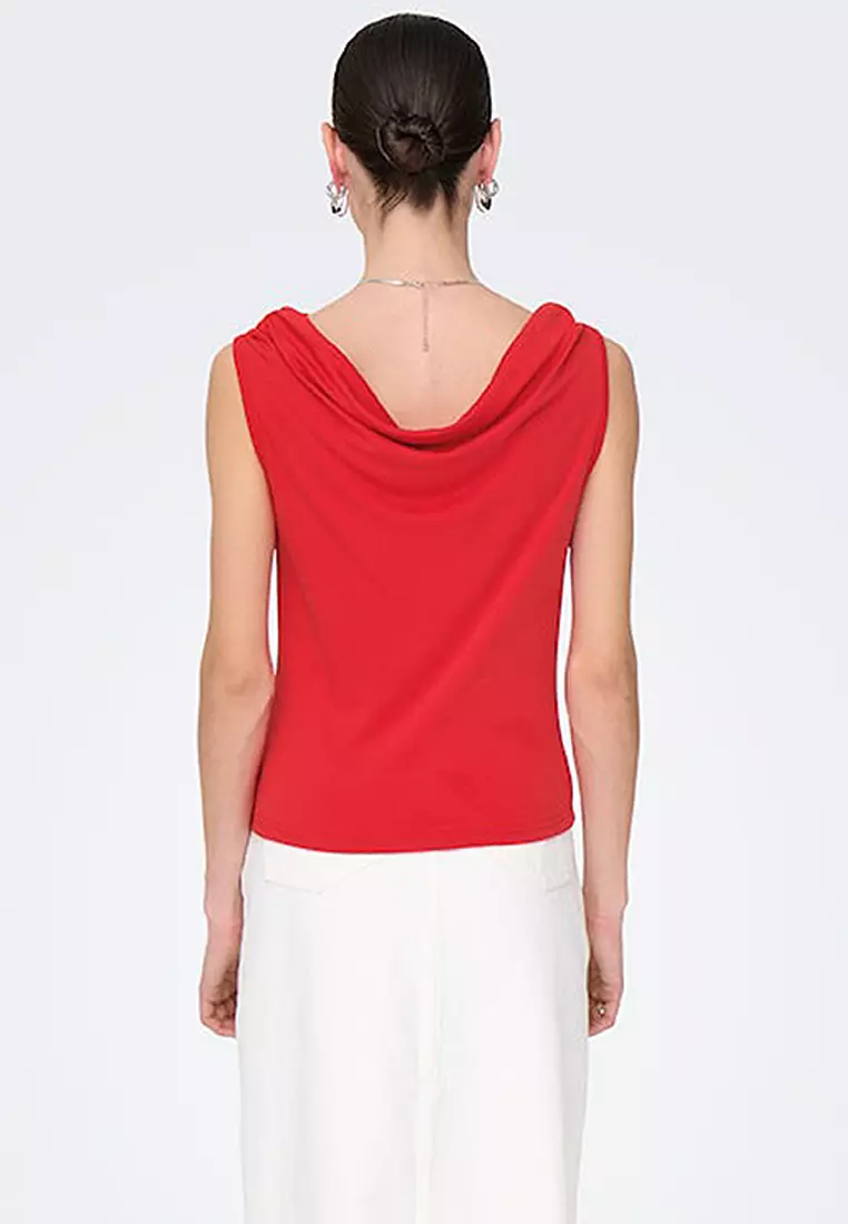 Sleeveless Waterfall Jersey Top
