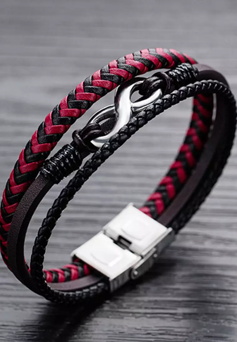 Buy Trendyshop Men s Leather Bracelet 2024 Online ZALORA Singapore