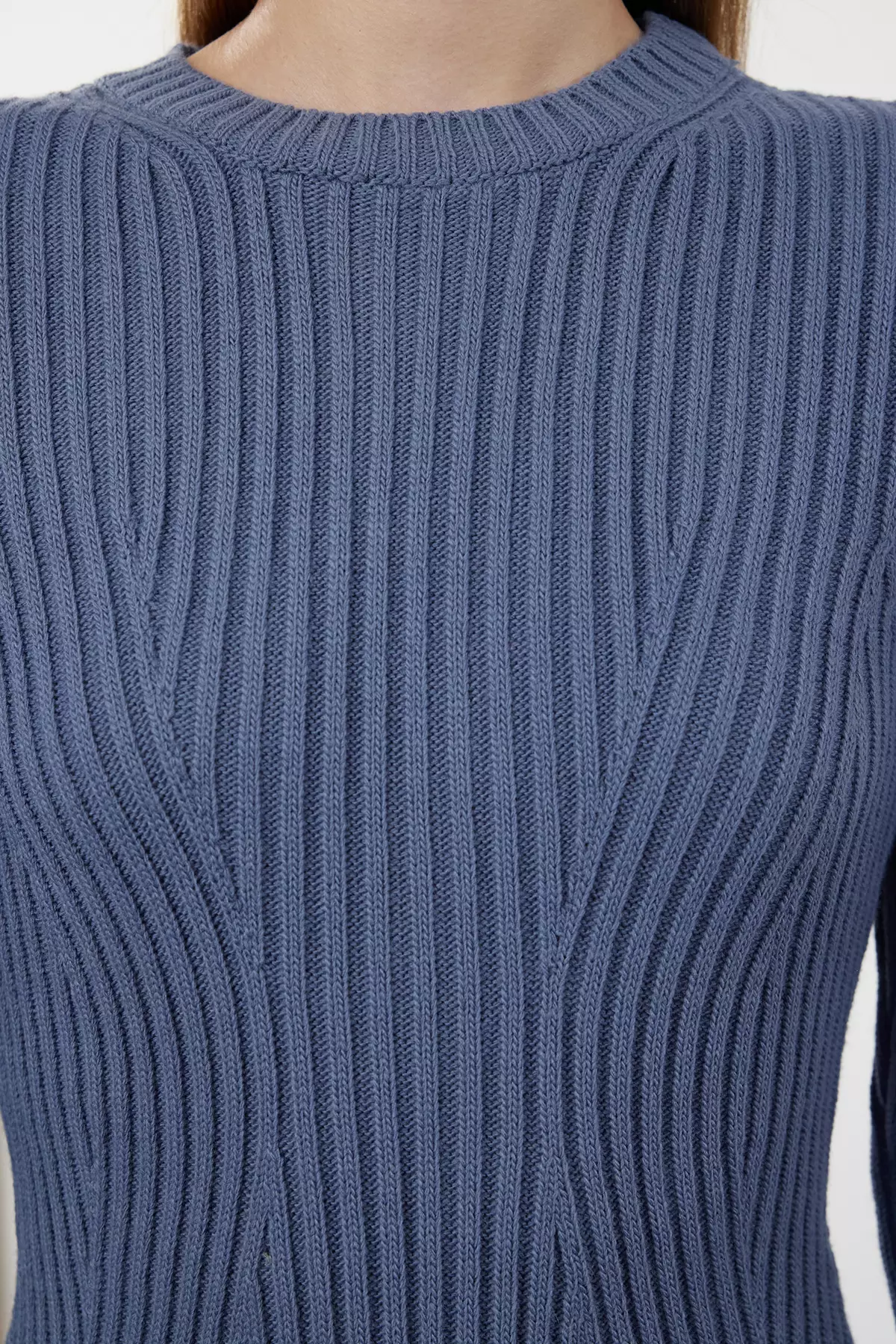 Indigo Mini Knitwear A-Line Form Dress TWOAW25EL00030