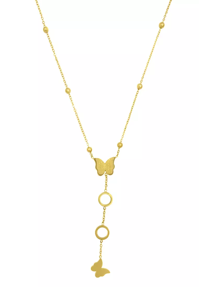 Chain with butterfly pendant on sale