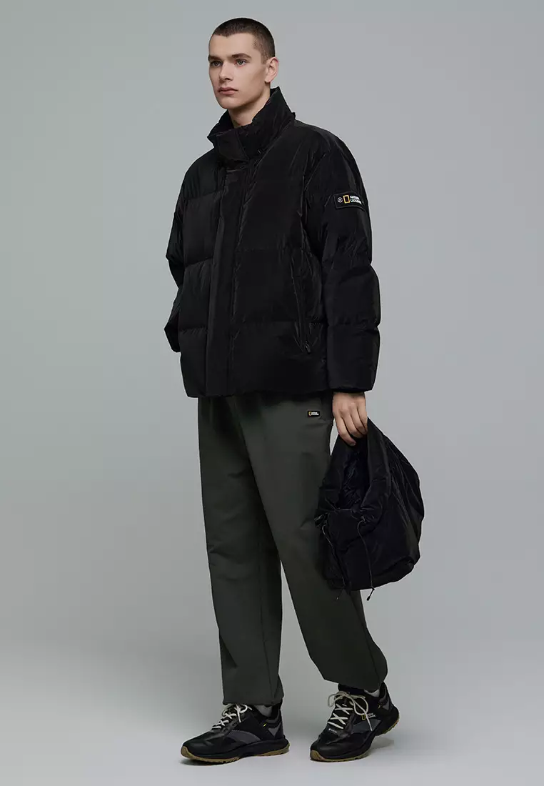 Unisex Glossy Hooded Down Jacket