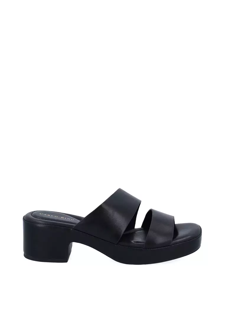 Discount on Carlo Rino  shoes - SKU: Black Serenity Heel Sandals
